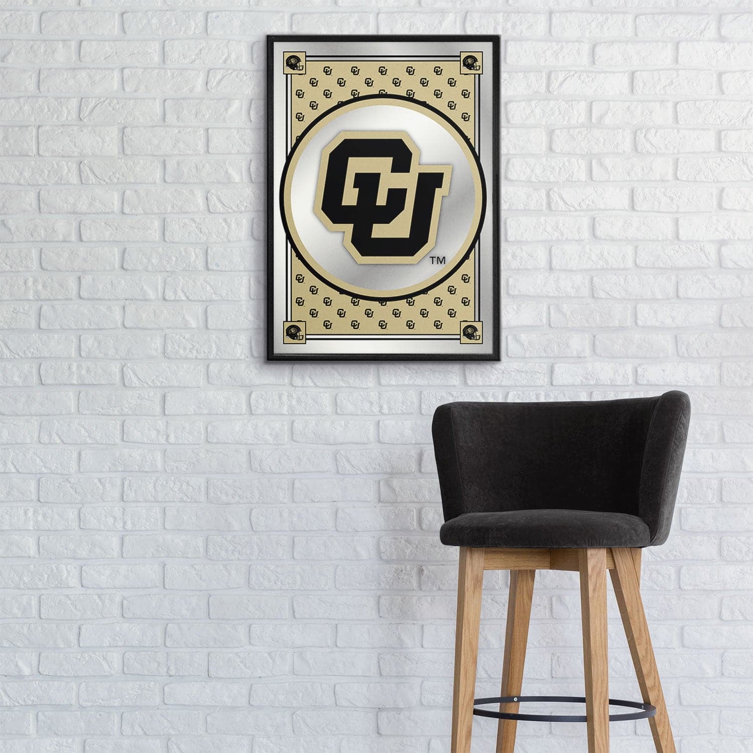 Colorado Buffaloes: Team Spirit, CU - Framed Mirrored Wall Sign - The Fan-Brand
