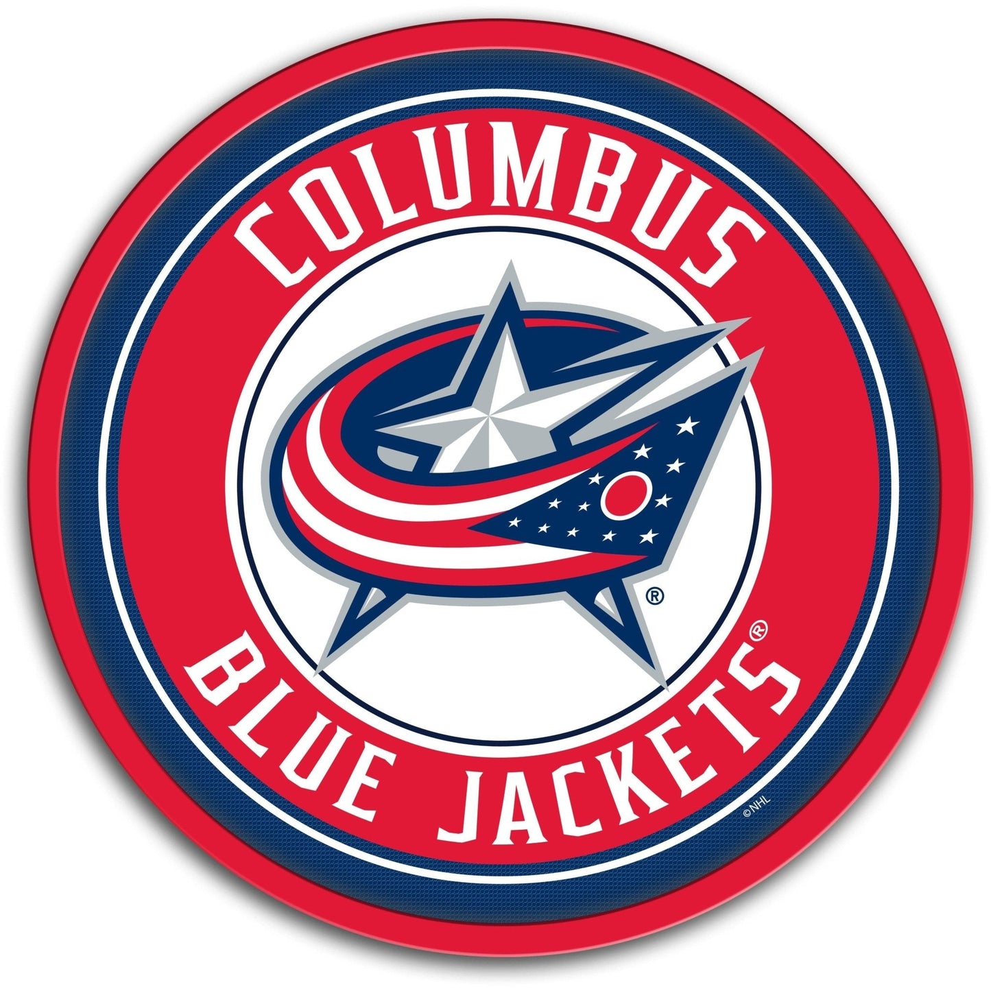 Columbus Blue Jackets: Modern Disc Wall Sign - The Fan-Brand