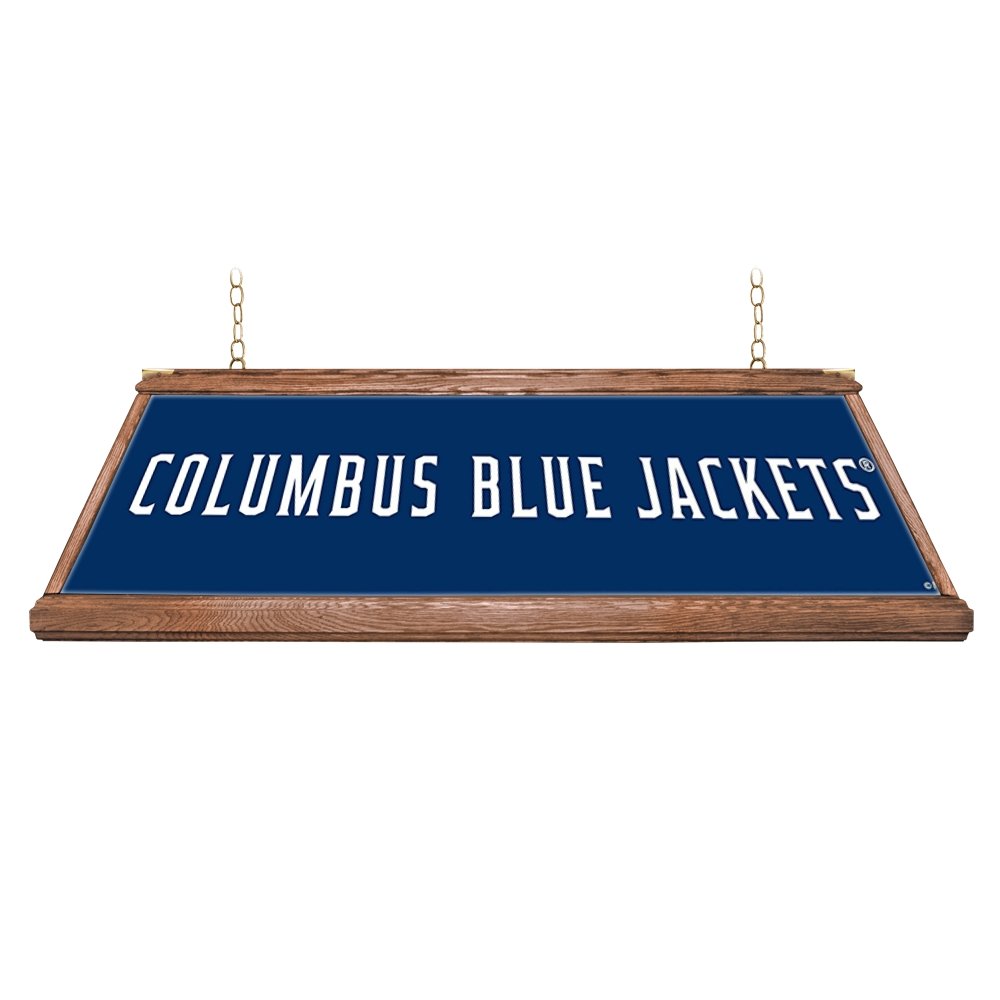 Columbus Blue Jackets: Premium Wood Pool Table Light - The Fan-Brand