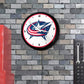 Columbus Blue Jackets: Retro Lighted Wall Clock - The Fan-Brand