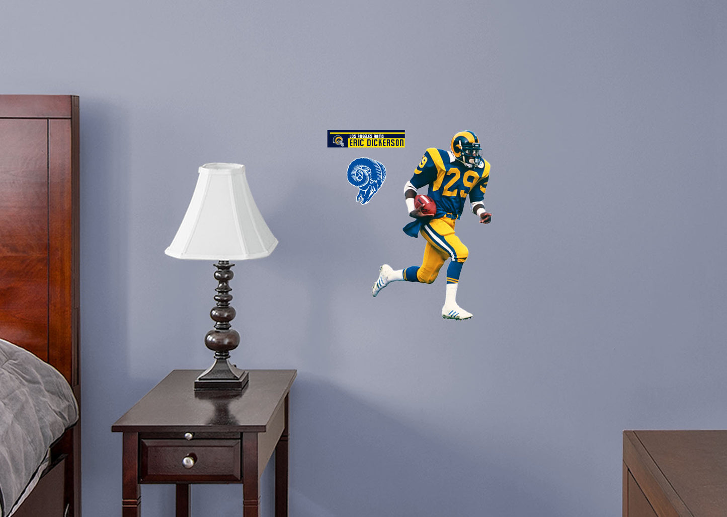 Los Angeles Rams: Eric Dickerson 2021 Legend        - Officially Licensed NFL Removable Wall   Adhesive Decal
