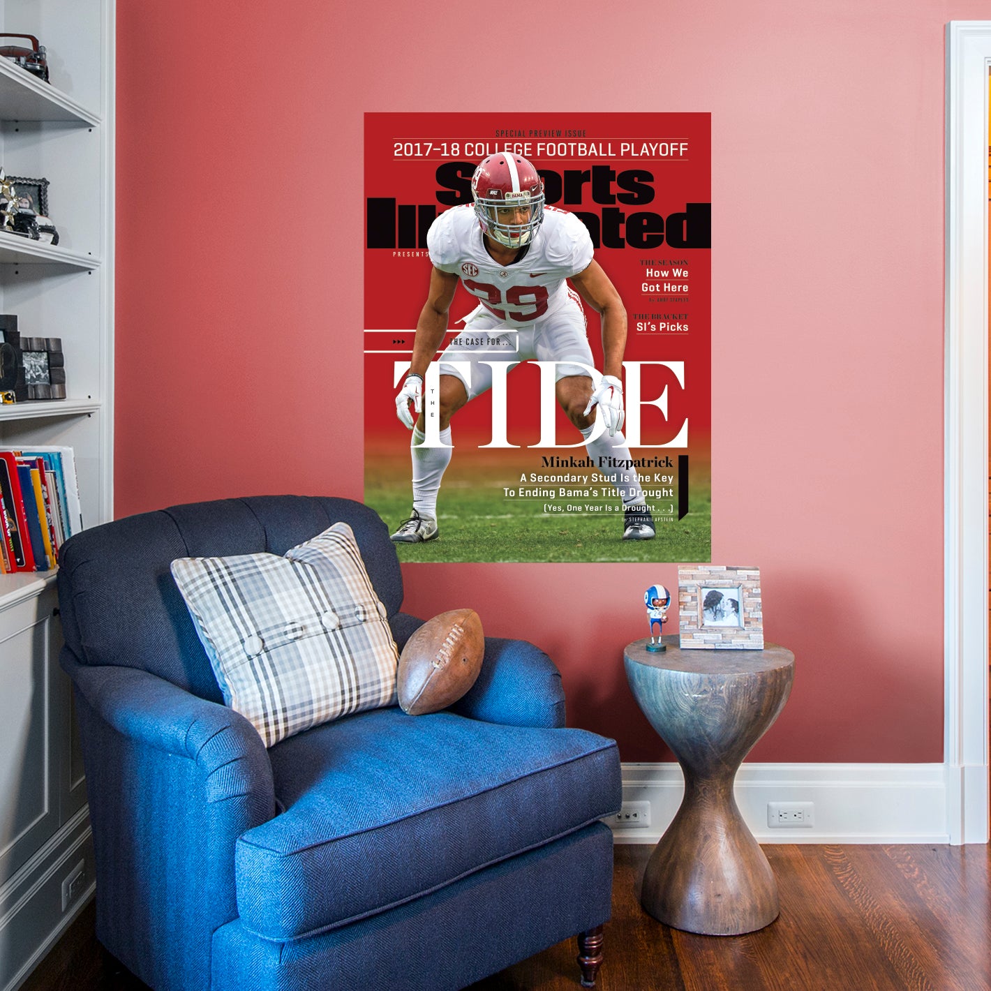 Alabama Crimson Tide: Minkah Fitzpatrick December 2017 Sports Illustrated Cover        - Officially Licensed NCAA Removable     Adhesive Decal
