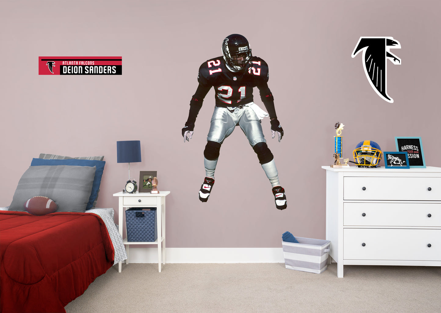 Atlanta Falcons: Deion Sanders 2021 Legend        - Officially Licensed NFL Removable Wall   Adhesive Decal