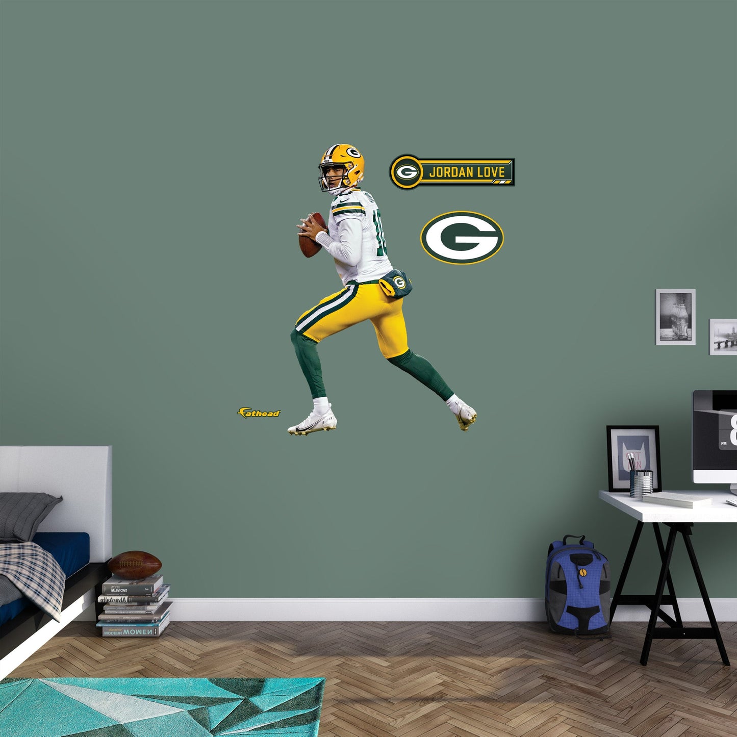 Green Bay Packers: Jordan Love  Pocket Presence        - Officially Licensed NFL Removable     Adhesive Decal