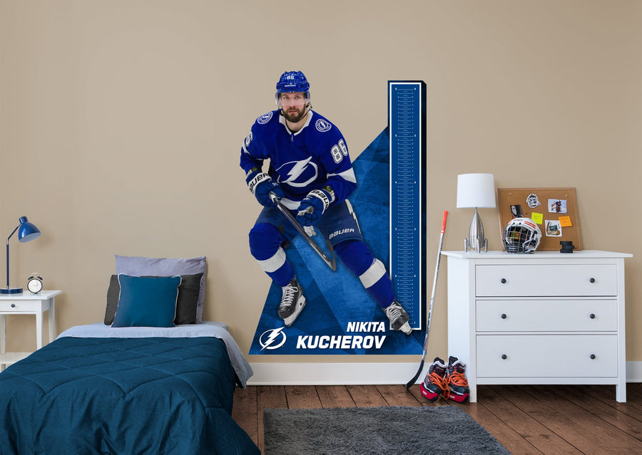 Nikita Kucherov - Growth Chart - Official NHL - Tampa Bay Lightning - Reusable Vinyl Wall Decal