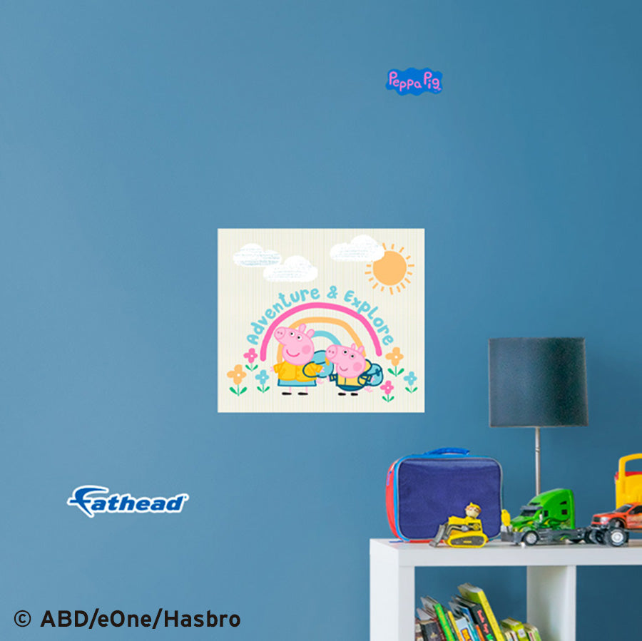 Peppa Pig: Adventure & Explore Poster - Officially Licensed Hasbro Removable Adhesive Decal