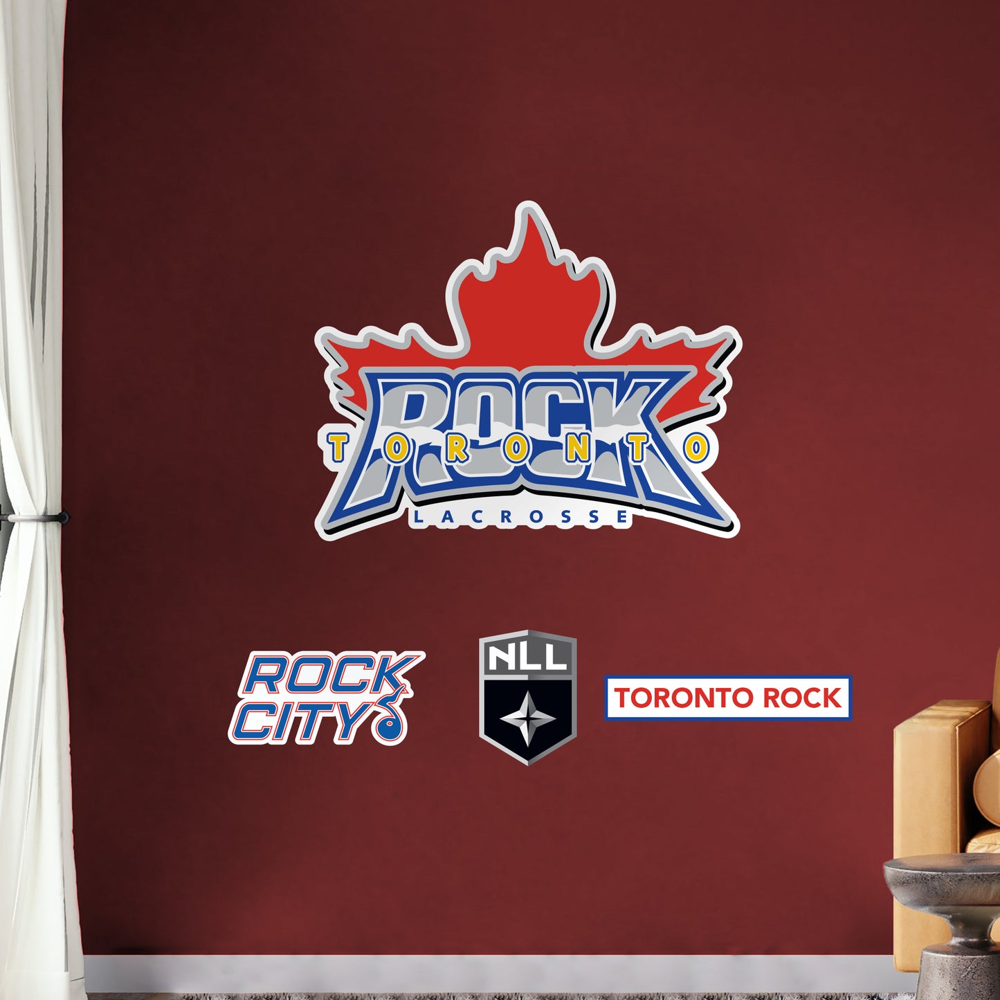 Toronto Rock:   Logo        - Officially Licensed NLL Removable     Adhesive Decal