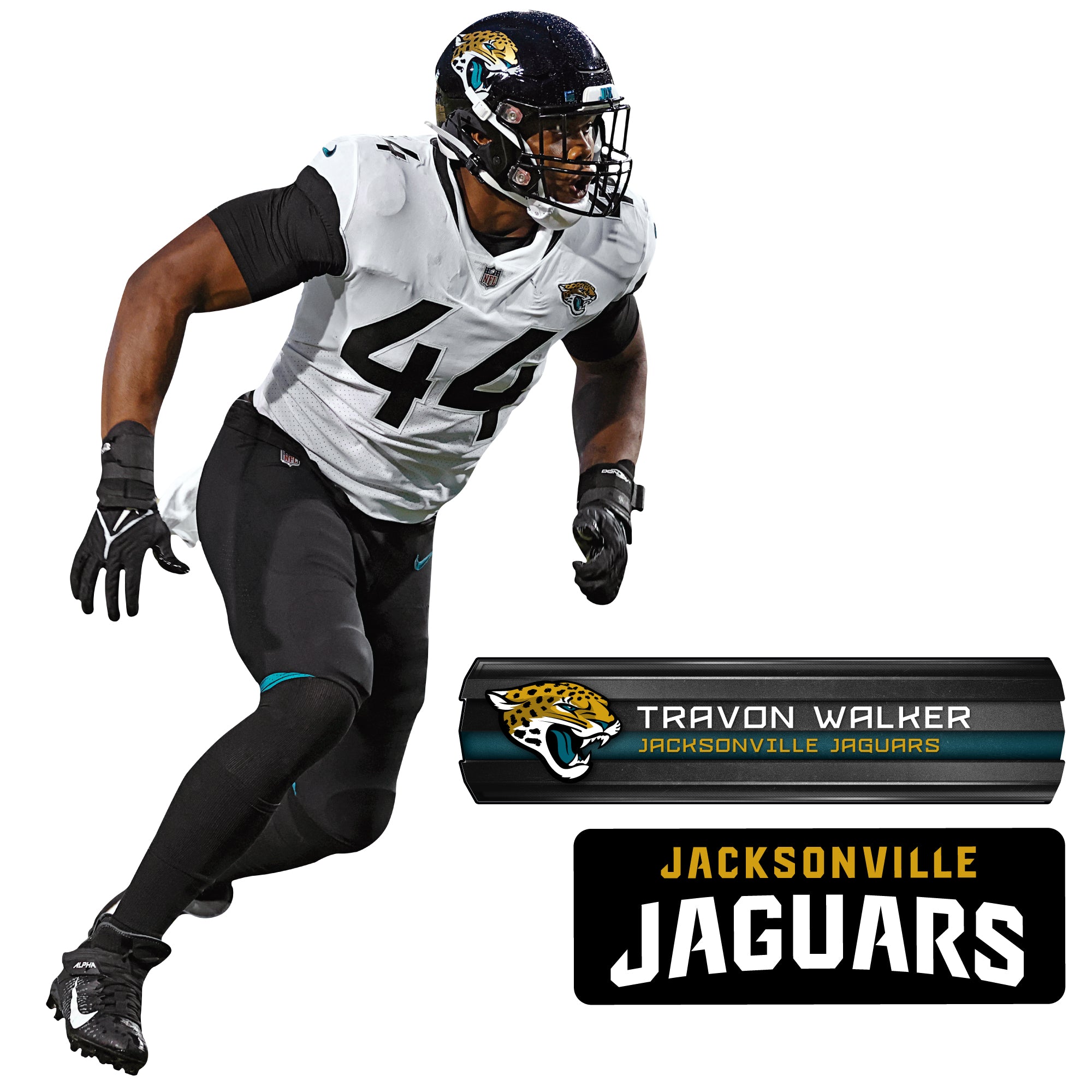 Travon Walker 2024 Autographed Custom Jacksonville Jaguars Jersey