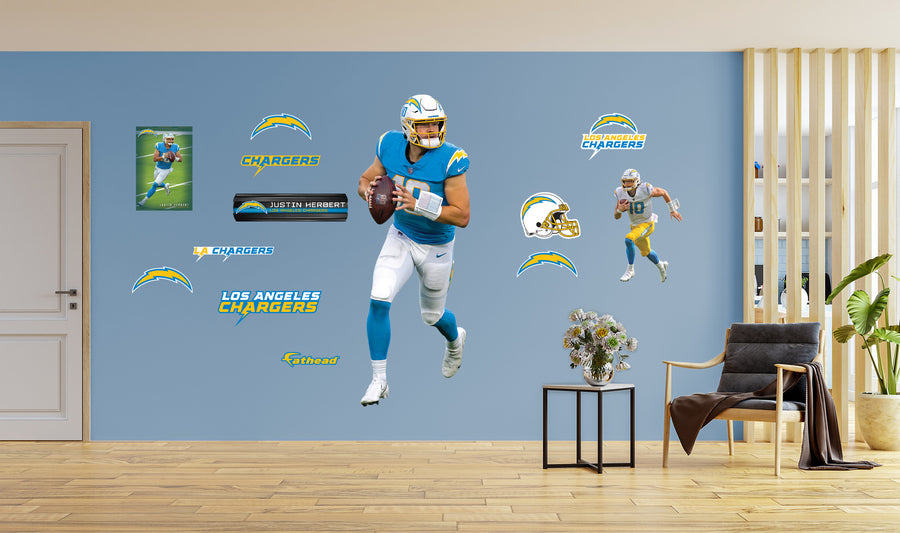 Justin Herbert - RealBig Collection - Official NFL - Los Angeles Chargers - Reusable Vinyl Wall Decals #2