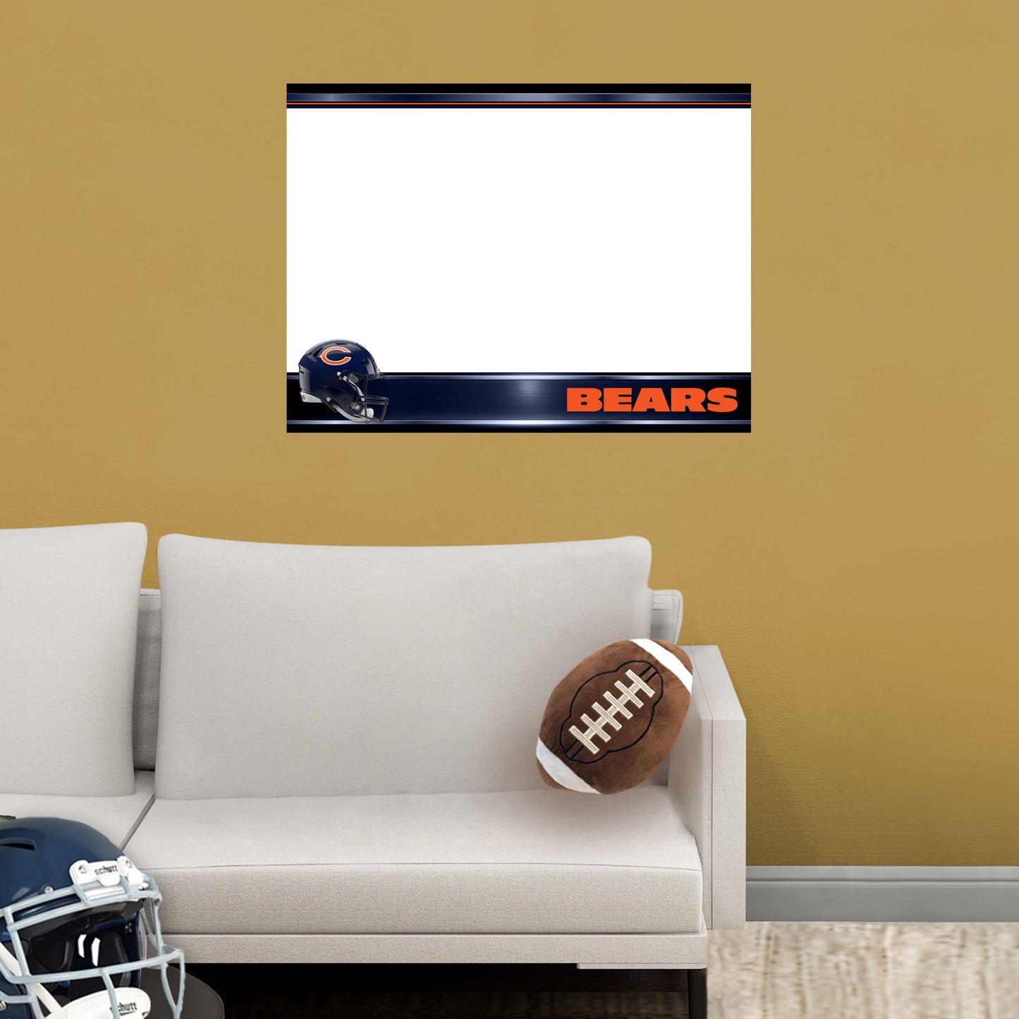 Chicago Bears:   Helmet Dry Erase Whiteboard        - Officially Licensed NFL Removable     Adhesive Decal