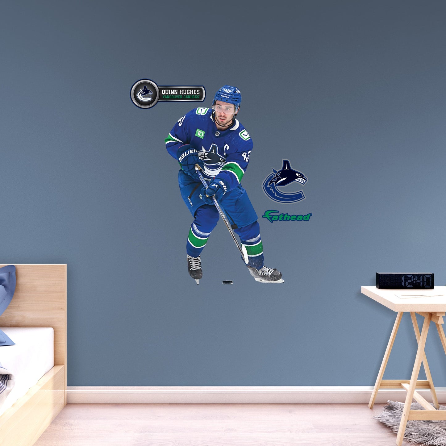 Vancouver Canucks: Quinn Hughes         - Officially Licensed NHL Removable     Adhesive Decal