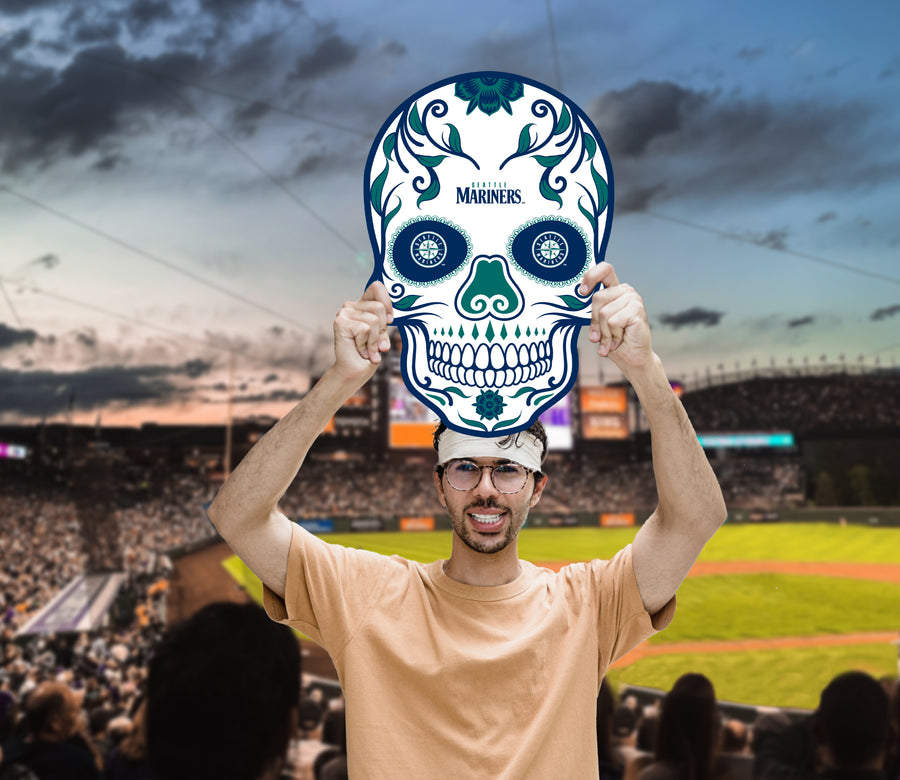 Skull Logo - Big Head - Official MLB - Seattle Mariners - Foam Core Cutout
