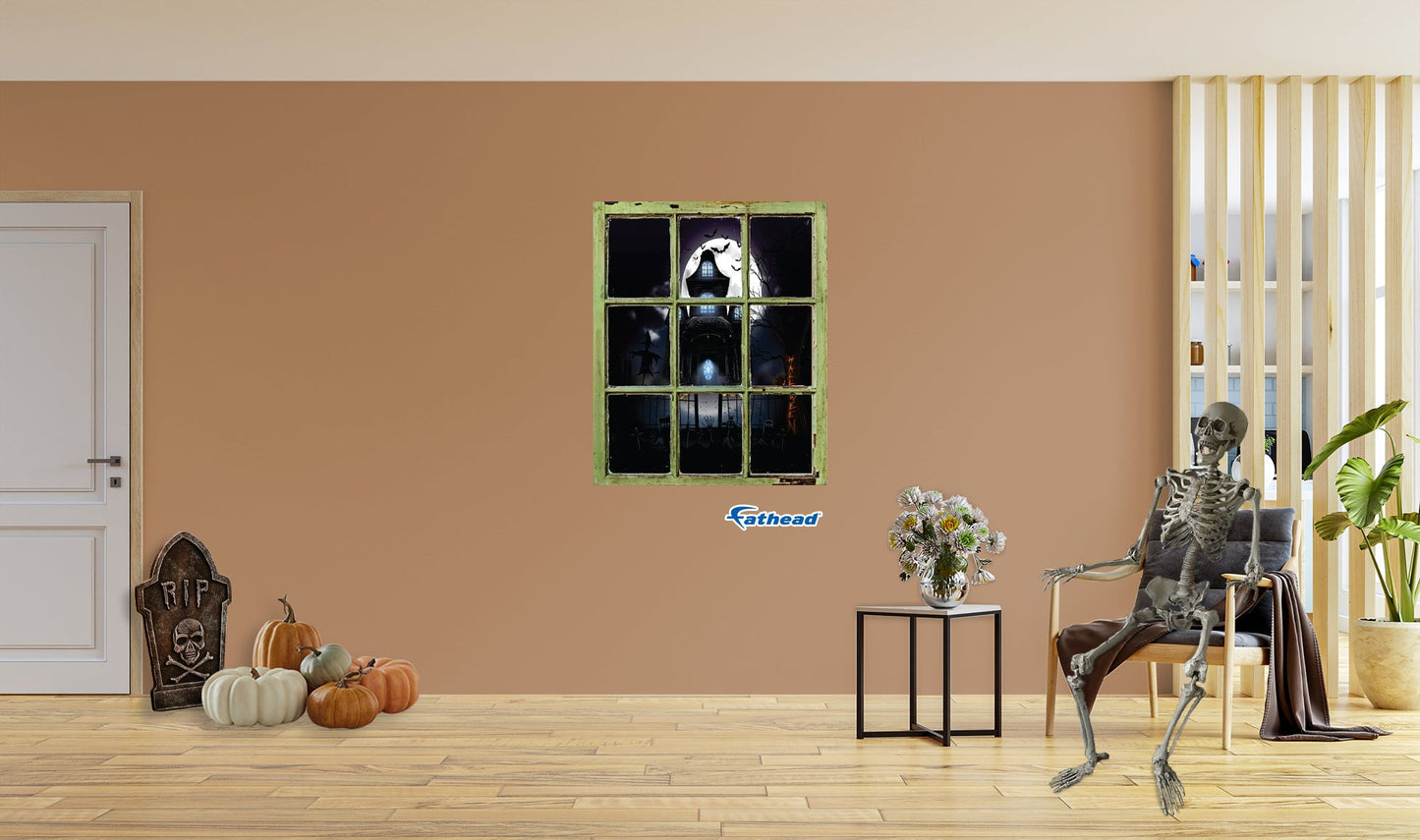 Halloween:  Bats Icon Instant Windows        -   Removable Wall   Adhesive Decal