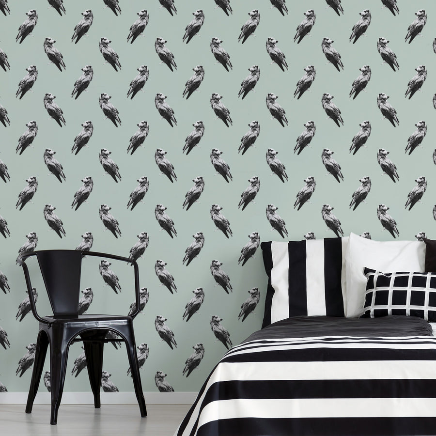 Humming Howl (Jade) - Peel & Stick Wallpaper