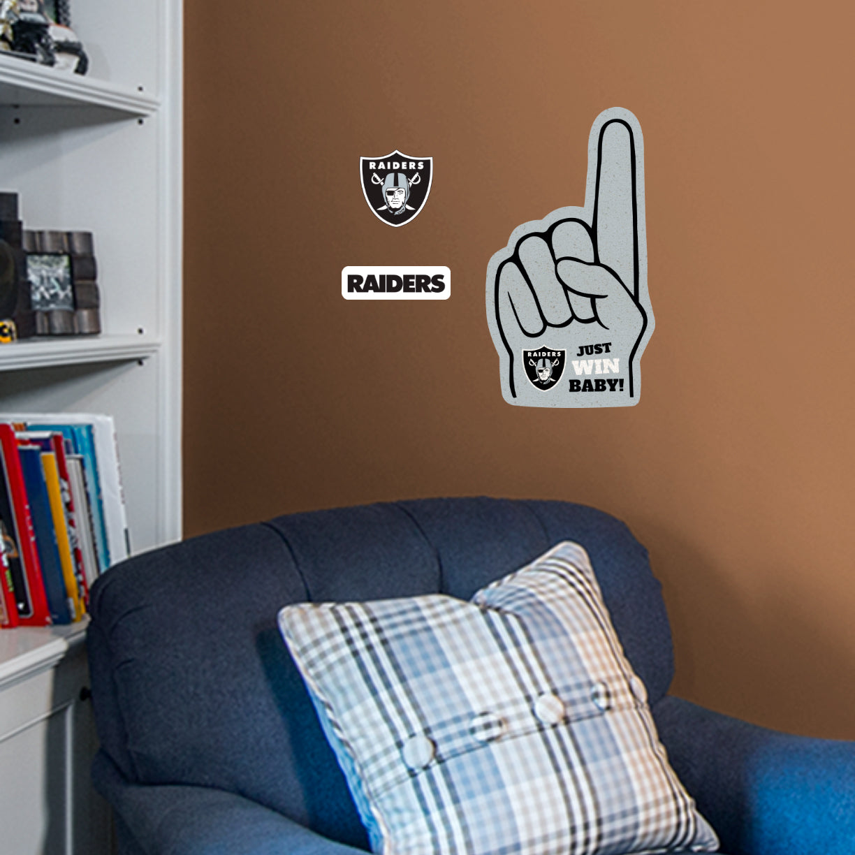 Las Vegas Raiders: Foam Finger - Officially Licensed NFL Removable Adhesive Decal