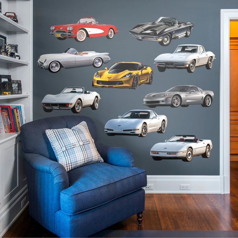 Corvette Generations Collection Wall Decal Fathead Official Site