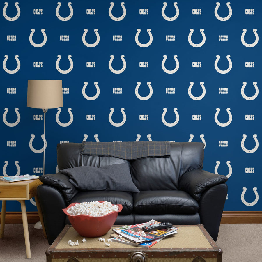 Indianapolis Colts - Line - Peel & Stick Wallpaper - Official NFL - Reusable Vinyl Wall Decals #1
