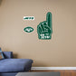 New York Jets: Foam Finger - Officially Licensed NFL Removable Adhesive Decal