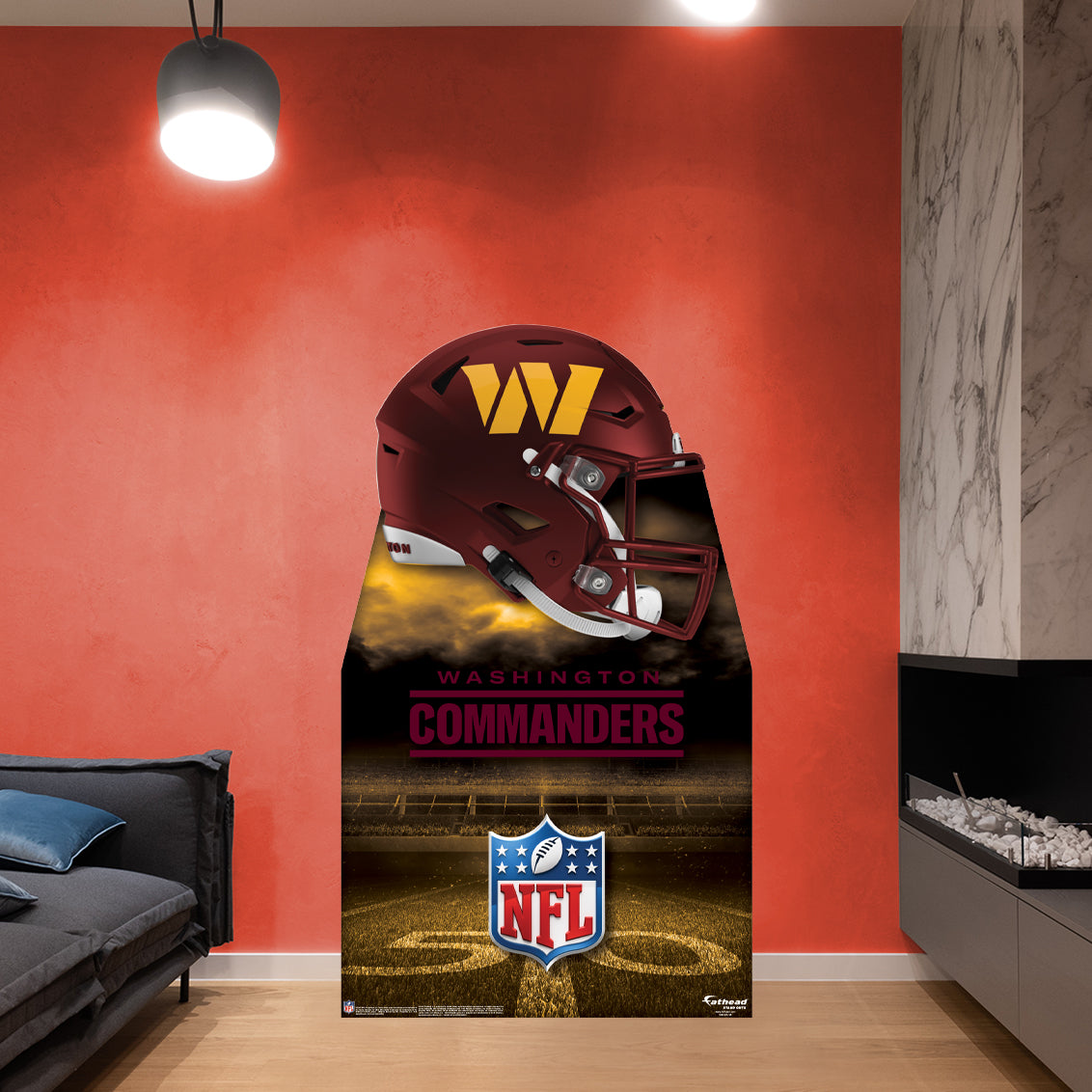 Washington Commanders:  2022 Helmet  Life-Size   Foam Core Cutout  - Officially Licensed NFL    Stand Out