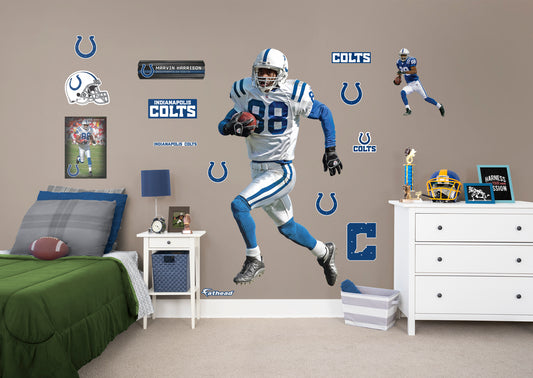 Indianapolis Colts: Marvin Harrison  Legend        - Officially Licensed NFL Removable Wall   Adhesive Decal