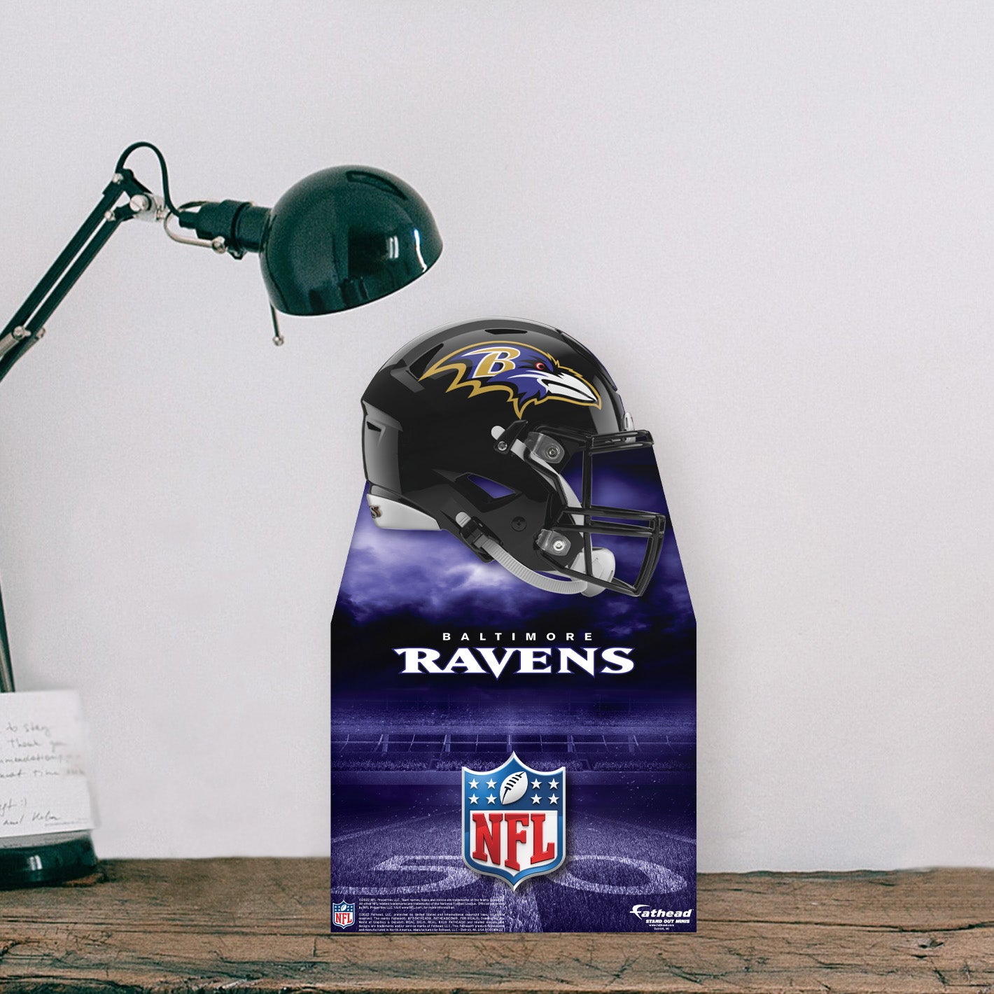 Baltimore Ravens:  2022 Helmet  Mini   Cardstock Cutout  - Officially Licensed NFL    Stand Out