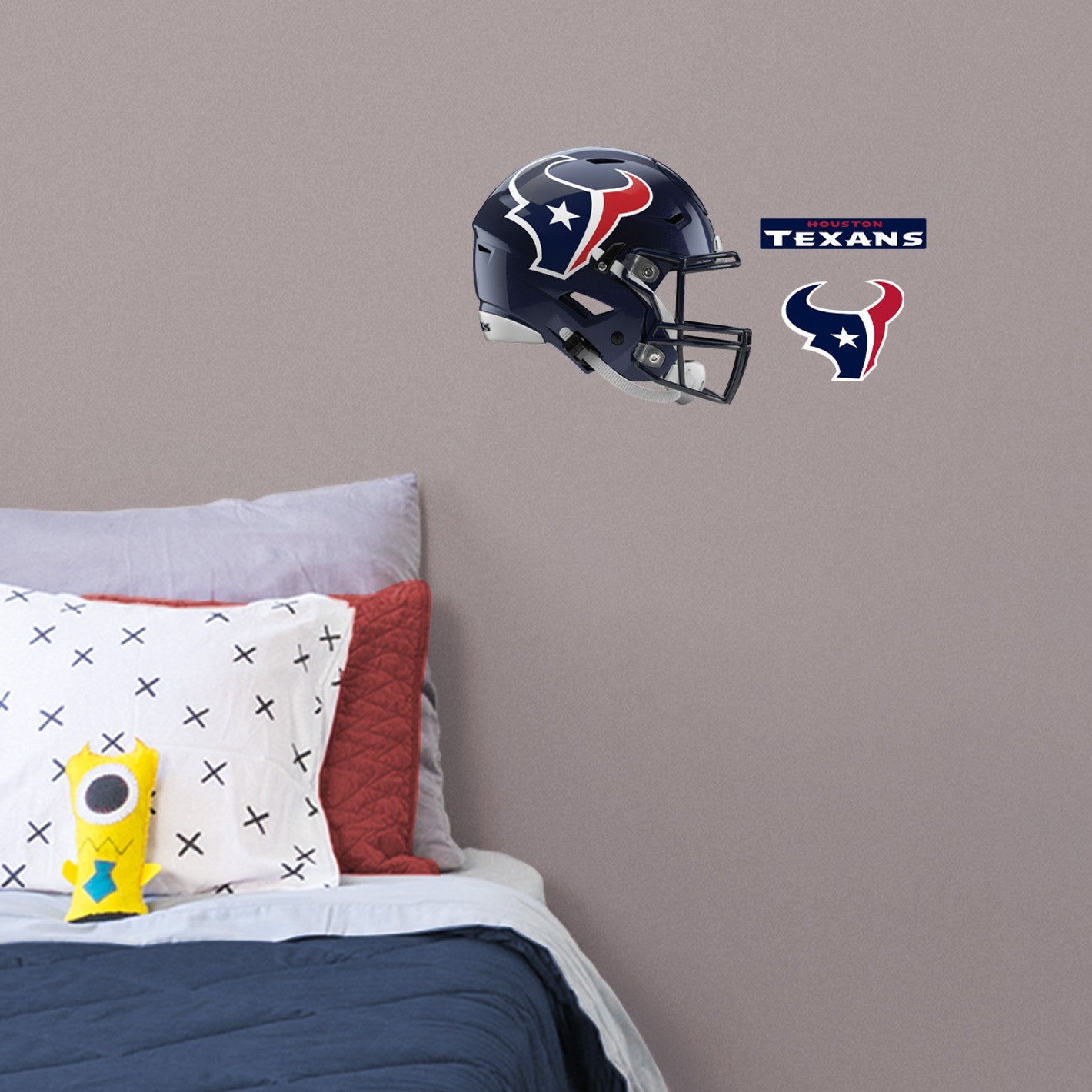 Houston Texans: Helmet - Officially Licensed NFL Removable Adhesive Decal