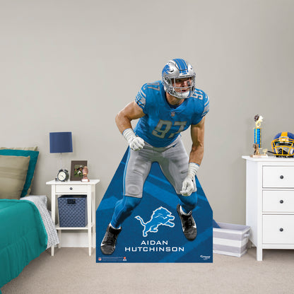 Detroit Lions: Aidan Hutchinson 2022  Life-Size   Foam Core Cutout  - Officially Licensed NFL    Stand Out