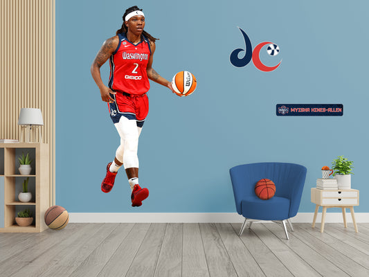 Washington Mystics: Myisha Hines-Allen 2021        - Officially Licensed WNBA Removable     Adhesive Decal