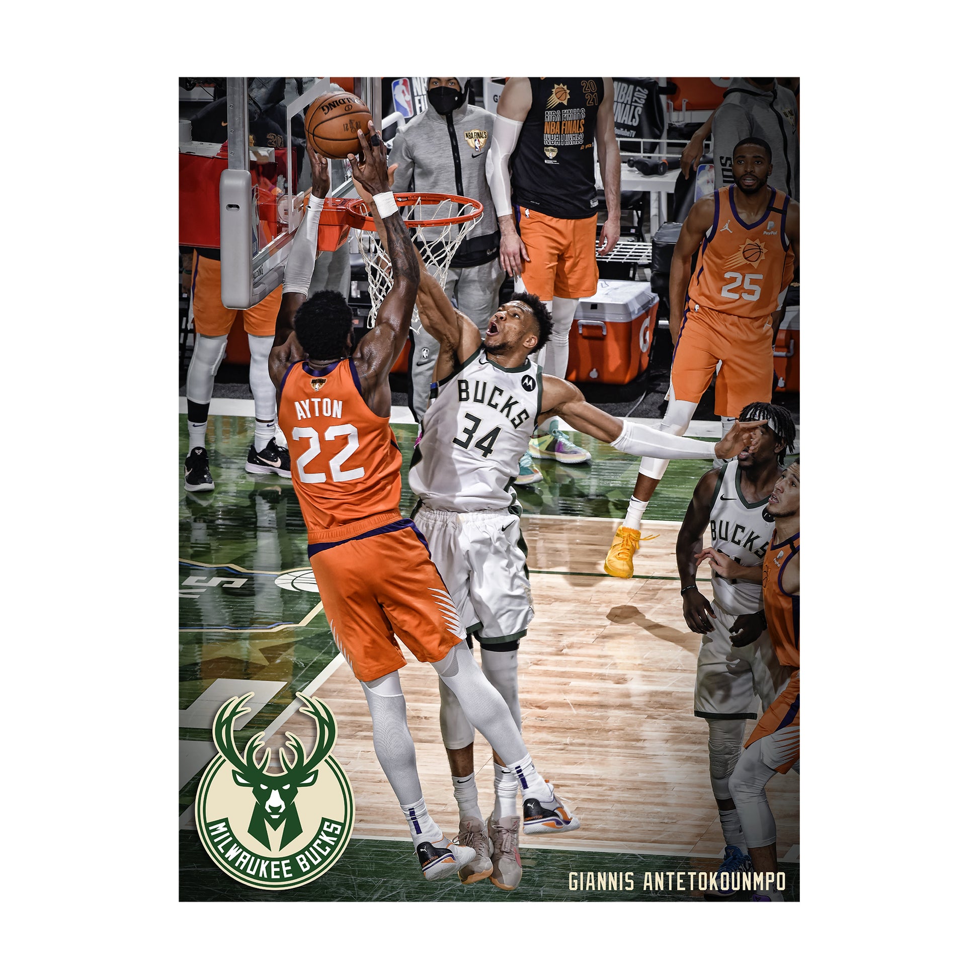 Milwaukee Bucks 2021 Champions NBA Basketball Classic logo type