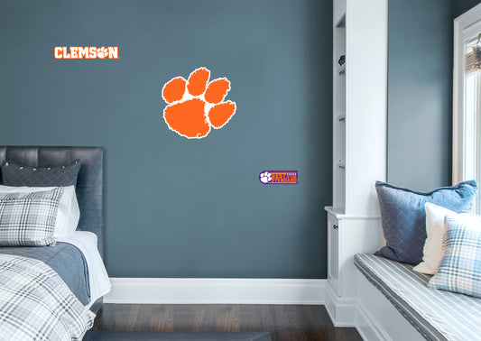 Clemson Tigers: Clemson Tigers  Logo        - Officially Licensed NCAA Removable Wall   Adhesive Decal
