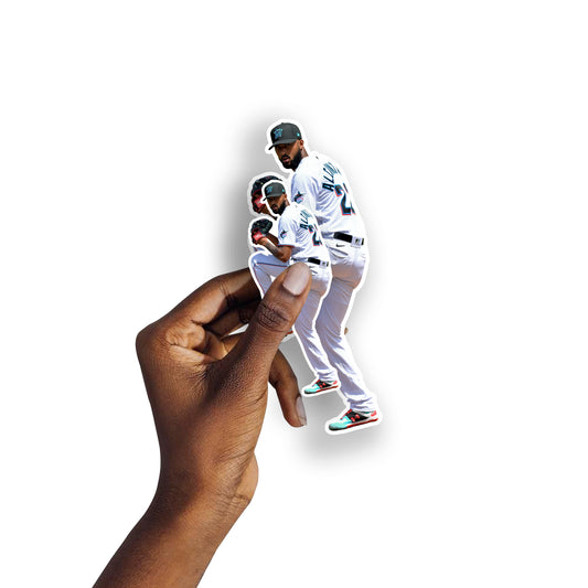 Miami Marlins: Sandy Alcantara  Player Minis        - Officially Licensed MLB Removable     Adhesive Decal