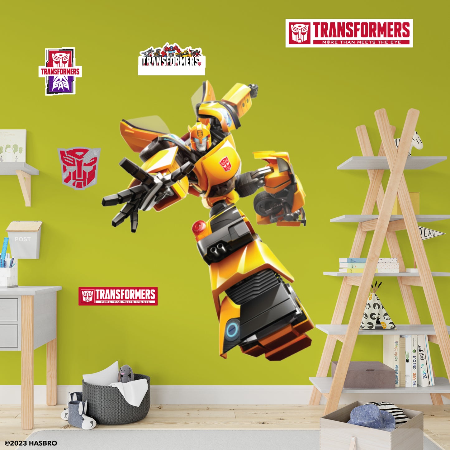 Transformers: Bumblebee RealBig        - Officially Licensed Hasbro Removable     Adhesive Decal