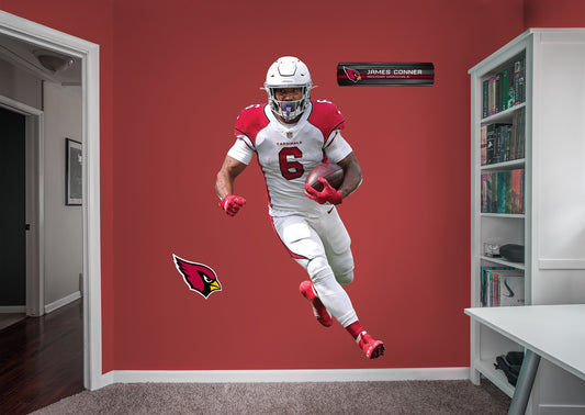 Arizona Cardinals: James Conner         - Officially Licensed NFL Removable     Adhesive Decal