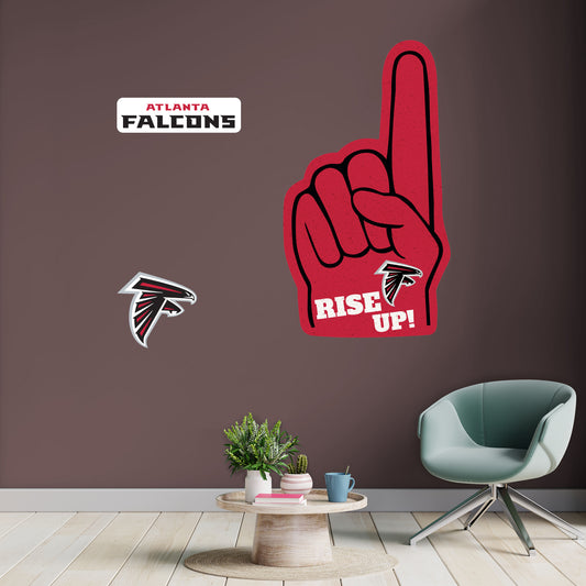 Atlanta Falcons:   Foam Finger        - Officially Licensed NFL Removable     Adhesive Decal