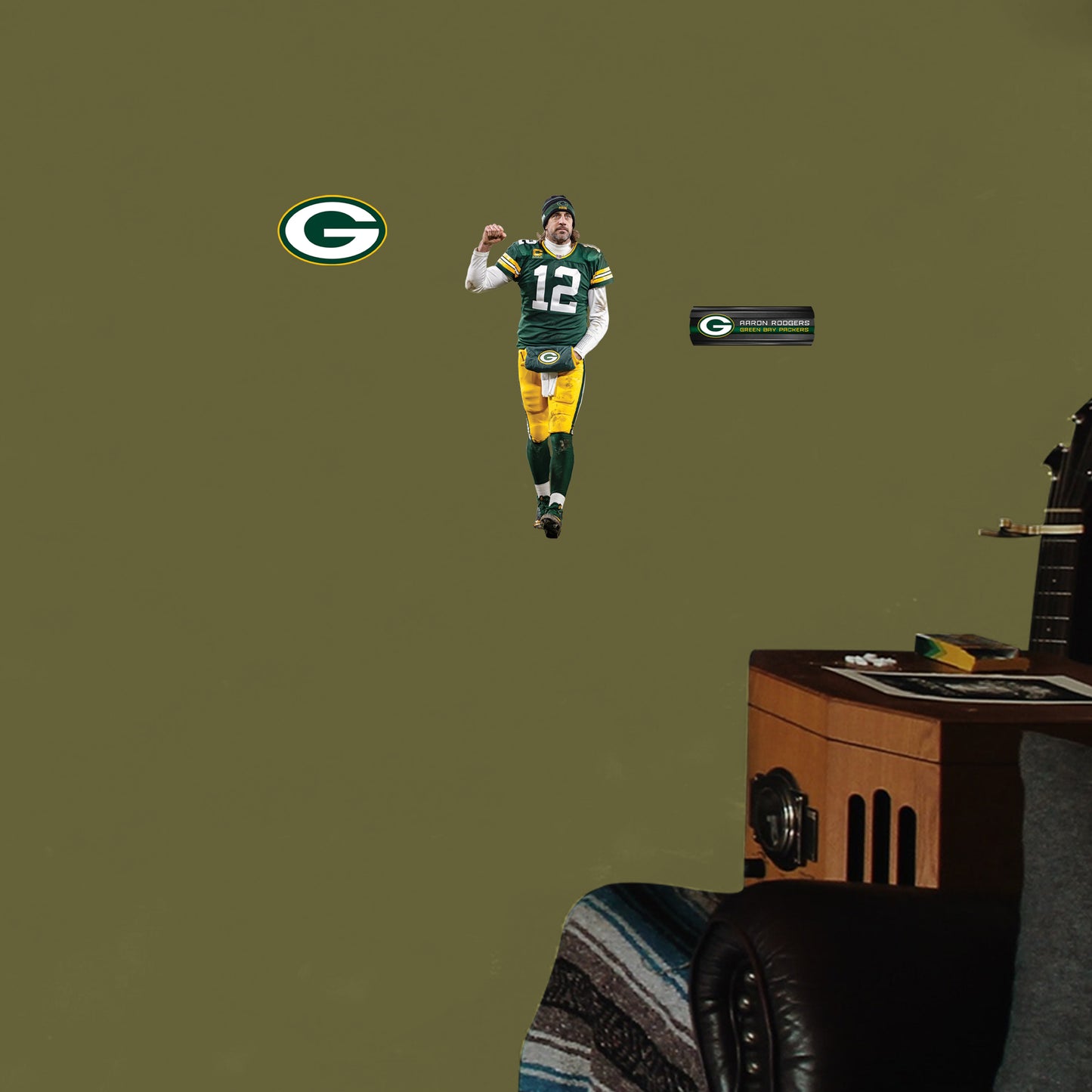 Green Bay Packers: Aaron Rodgers  Victory        - Officially Licensed NFL Removable     Adhesive Decal