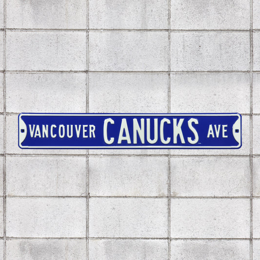 Vancouver Canucks: Vancouver Canucks Avenue - Officially Licensed NHL Metal Street Sign
