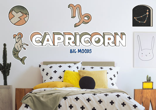 Zodiac: Capricorn         - Officially Licensed Big Moods Removable     Adhesive Decal