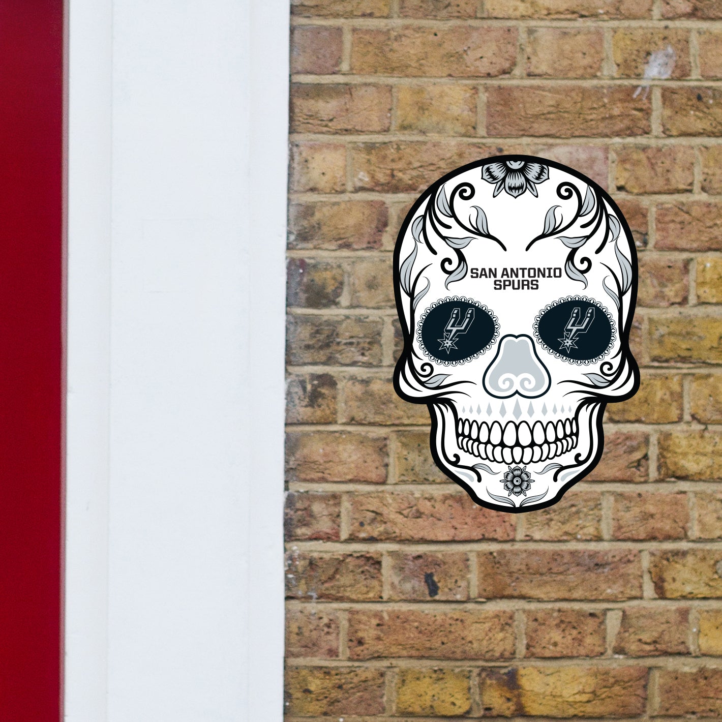 San Antonio Spurs: Skull Outdoor Logo - Officially Licensed NBA Outdoor Graphic