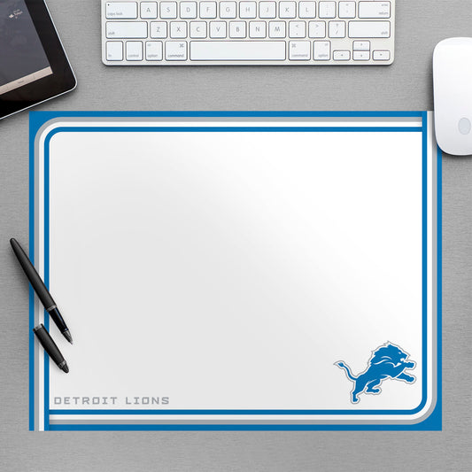 Detroit Lions:  Dry Erase Whiteboard        - Officially Licensed NFL Removable Wall   Adhesive Decal