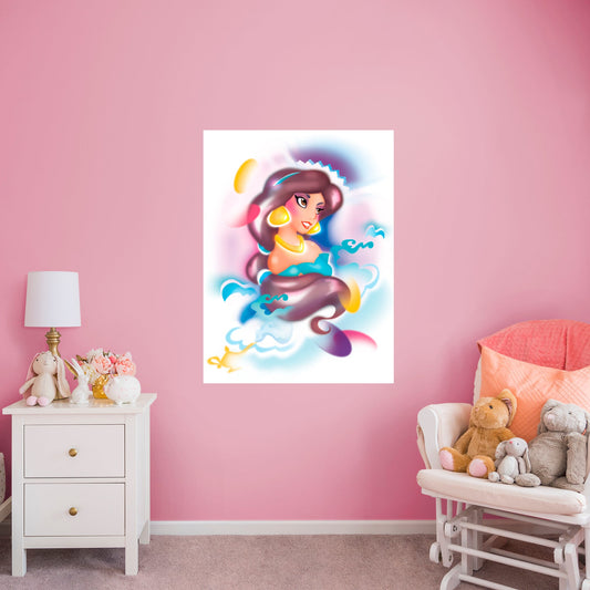 Disney Princess: Jasmine Airbrush Mural        - Officially Licensed Disney Removable Wall   Adhesive Decal