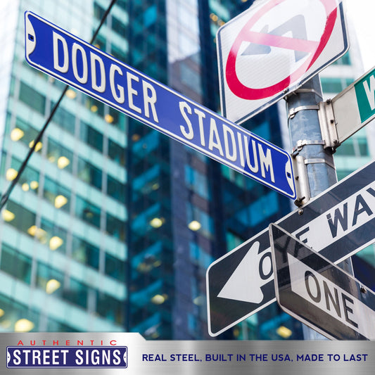 Los Angeles Dodgers Steel Street Sign-DODGER STADIUM