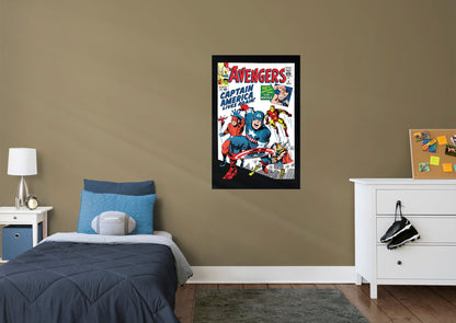 Captain America:  Lives Again Mural        - Officially Licensed Marvel Removable     Adhesive Decal