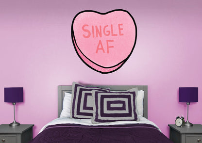 Single AF Heart        - Officially Licensed Big Moods Removable     Adhesive Decal