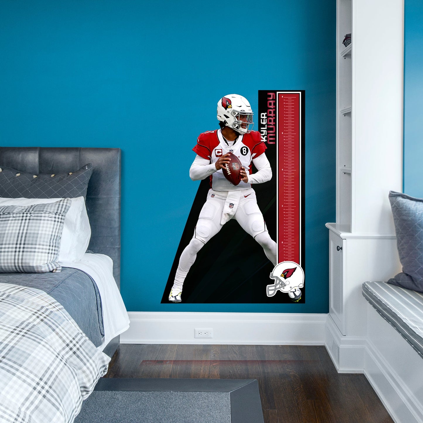 Arizona Cardinals: Kyler Murray Growth Chart        - Officially Licensed NFL Removable Wall   Adhesive Decal