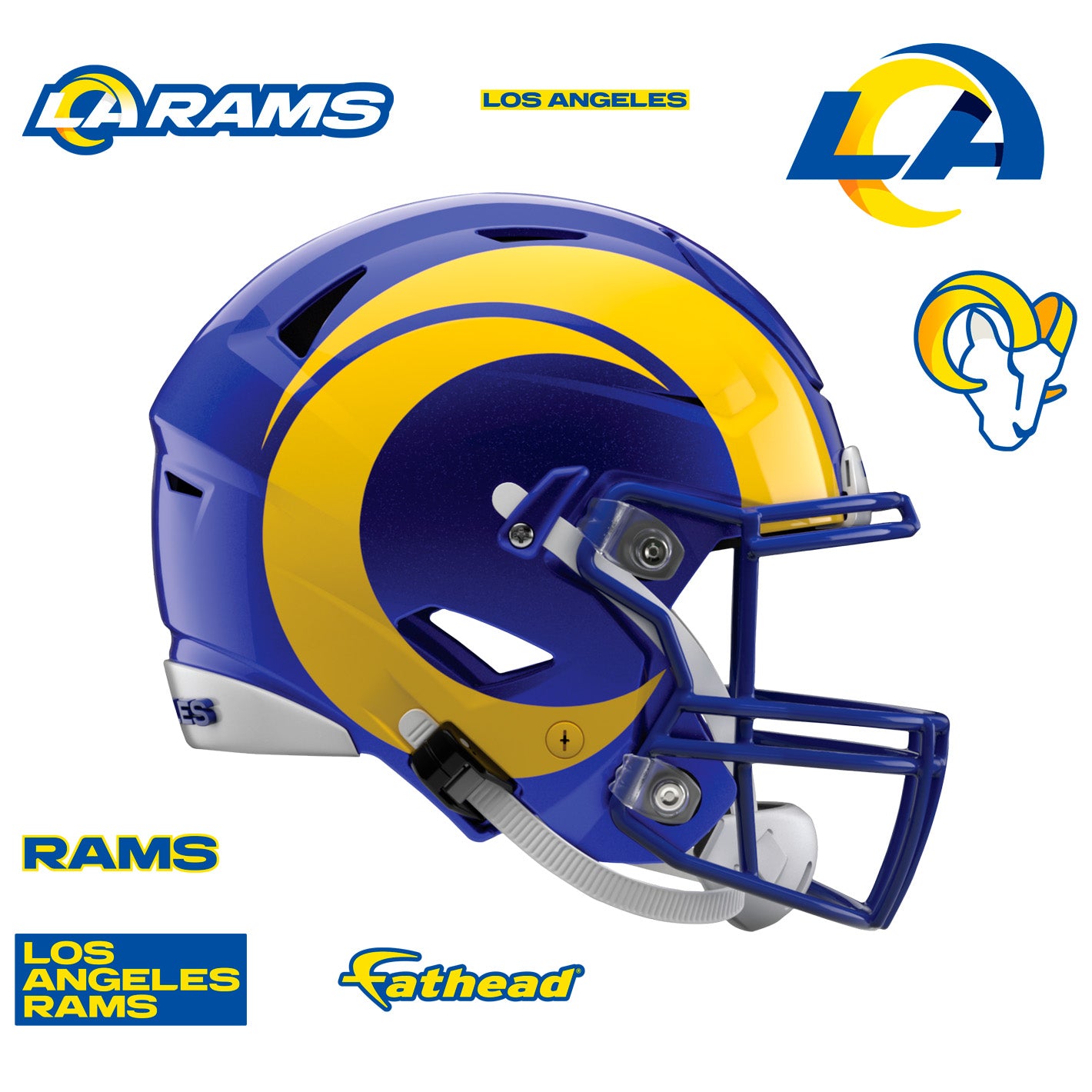 Los Angeles Rams: 2022 Helmet - Officially Licensed NFL Removable Adhesive  Decal