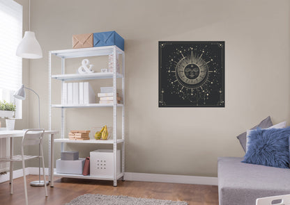 Moon Phases:  Moonlight Murals Crescent Sun        -   Removable Wall   Adhesive Decal