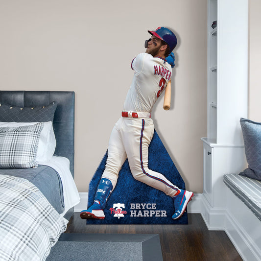 Bryce Harper Poster Baseball Portrait Art Canvas Bedroom Wall