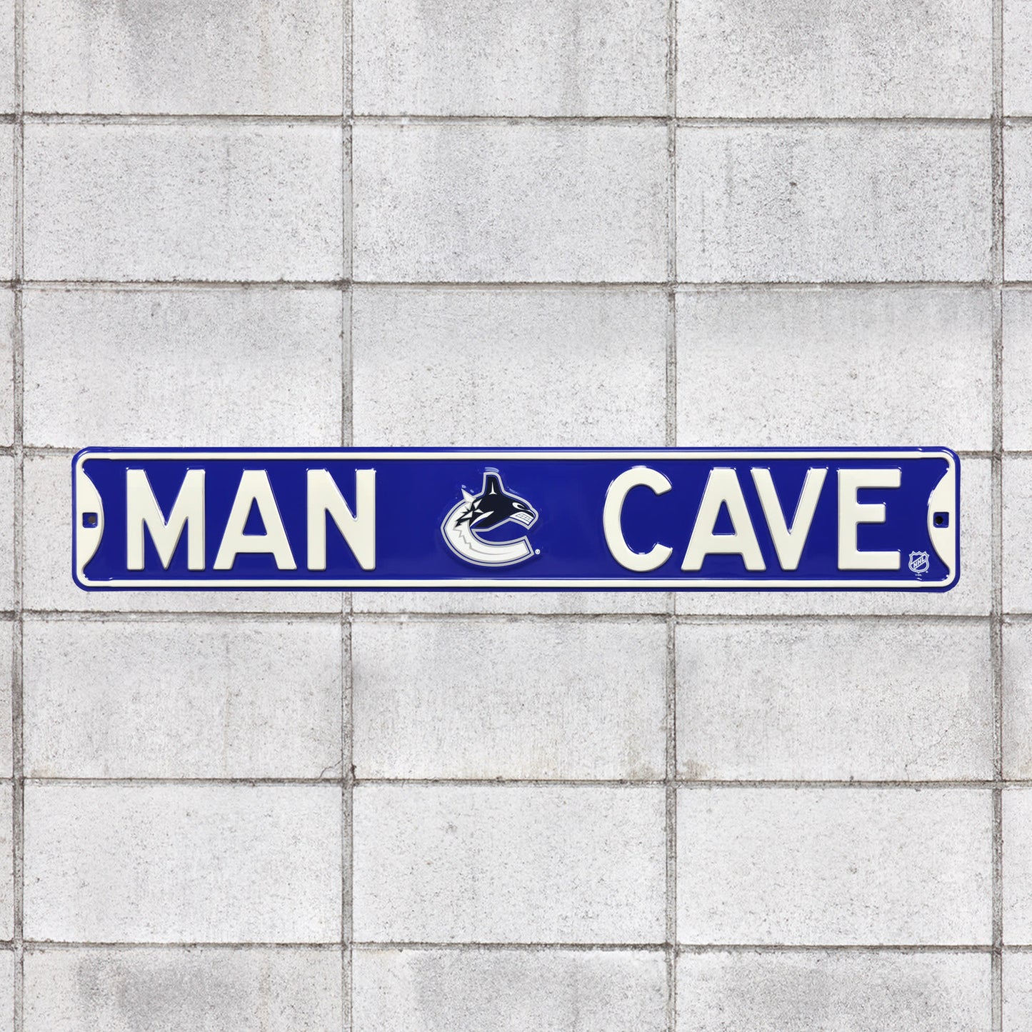 Vancouver Canucks: Man Cave - Officially Licensed NHL Metal Street Sign
