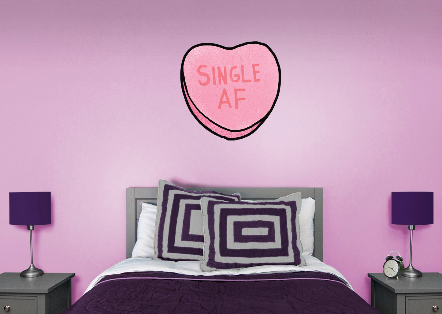 Single AF Heart        - Officially Licensed Big Moods Removable     Adhesive Decal