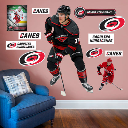 Carolina Hurricanes: Andrei Svechnikov 2021        - Officially Licensed NHL Removable     Adhesive Decal